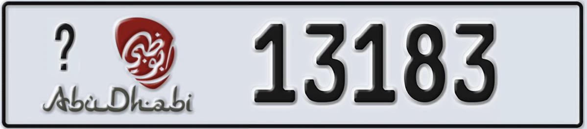 UAE License Plate Abu Dhabi @ 13183