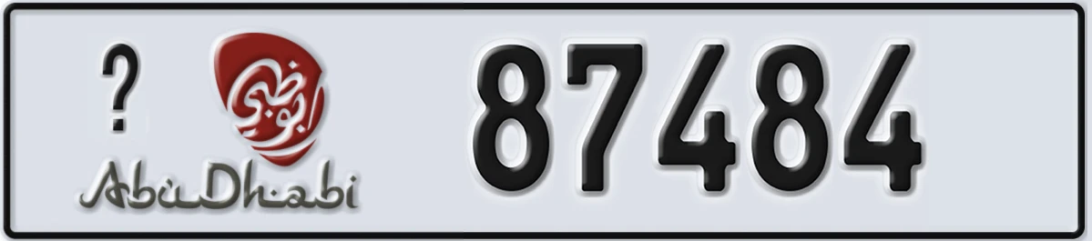 UAE License Plate Abu Dhabi @ 87484