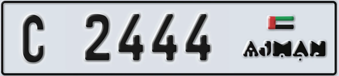 UAE License Plate Ajman C 2444