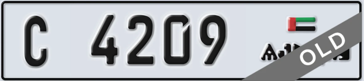 UAE License Plate Ajman C 4209