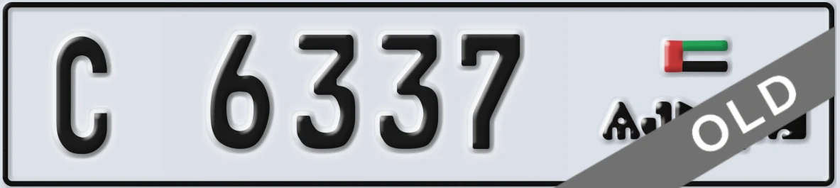UAE License Plate Ajman C 6337