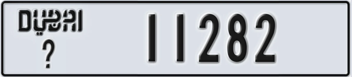 UAE License Plate Dubai X 11282