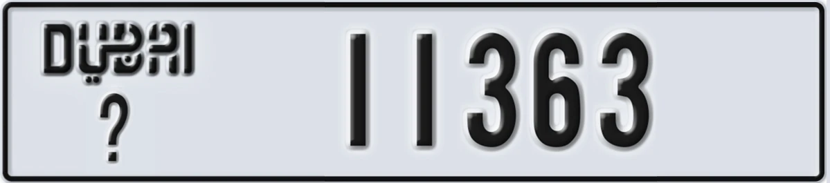 UAE License Plate Dubai @ 11363