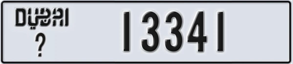 UAE License Plate Dubai @ 13341