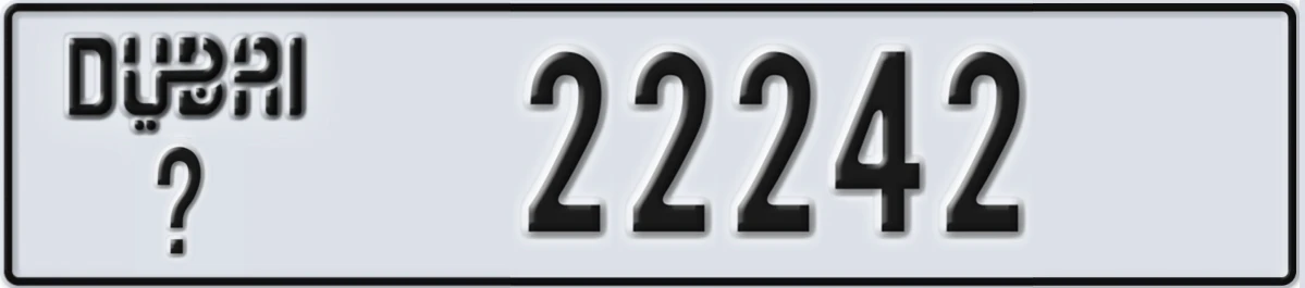 UAE License Plate Dubai @ 22242