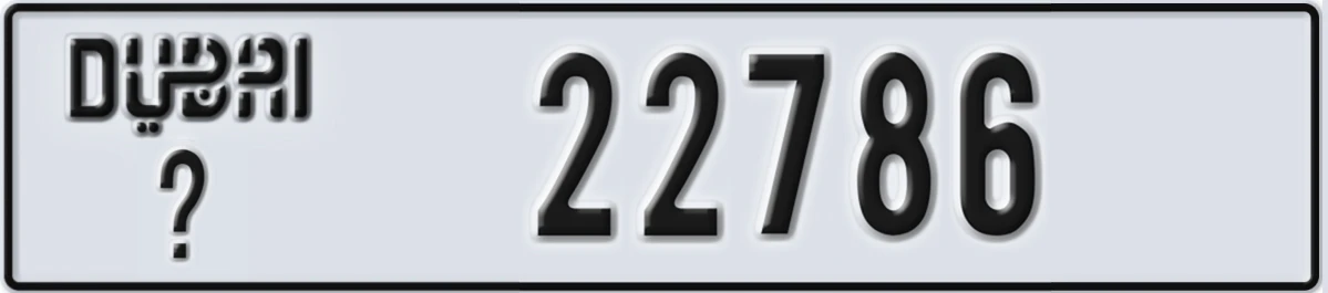 UAE License Plate Dubai @ 22786