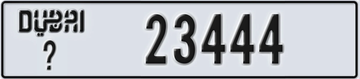 UAE License Plate Dubai @ 23444