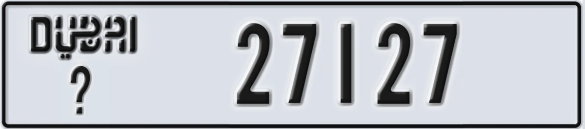 UAE License Plate Dubai @ 27127