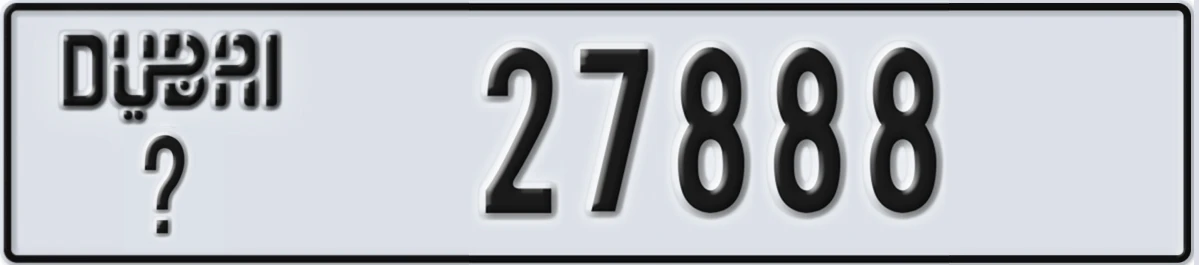 UAE License Plate Dubai @ 27888