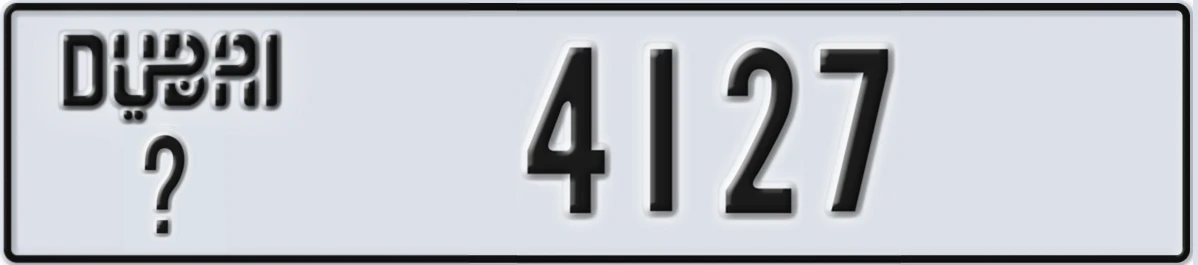 UAE License Plate Dubai @ 4127