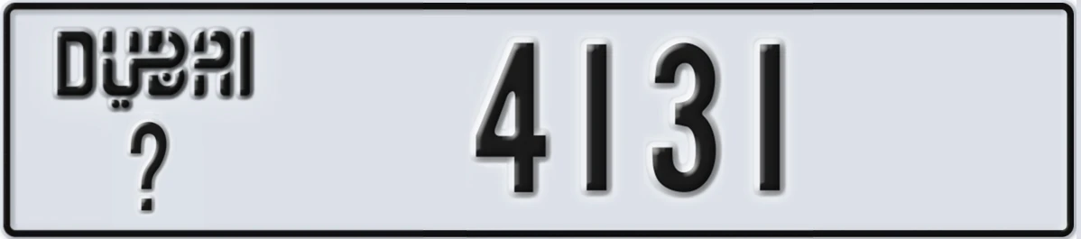 UAE License Plate Dubai @ 4131