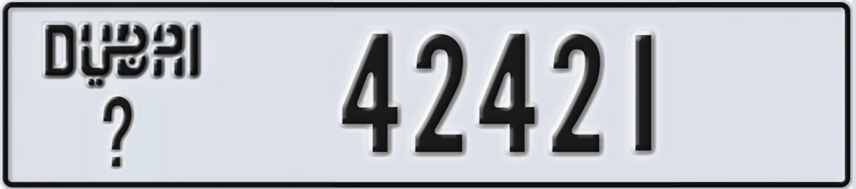 UAE License Plate Dubai @ 42421