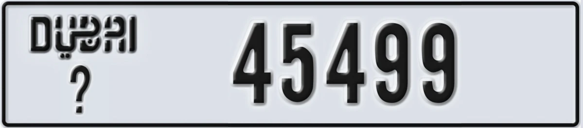 UAE License Plate Dubai @ 45499