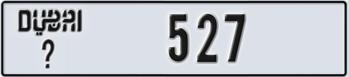 UAE License Plate Dubai @ 527