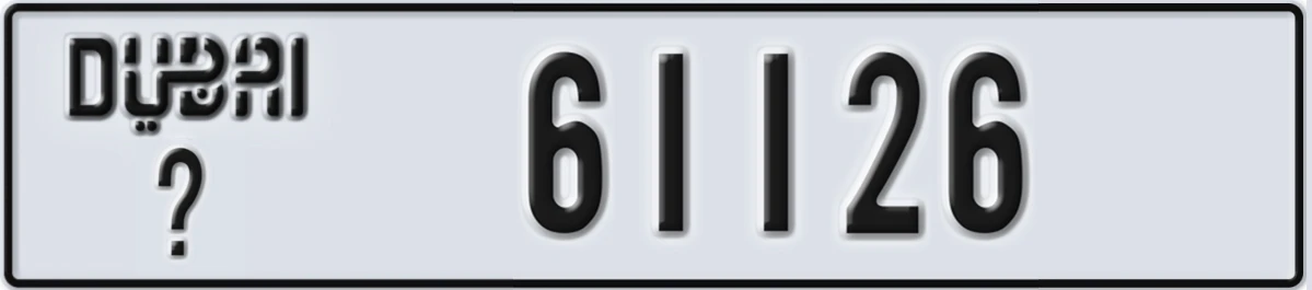 UAE License Plate Dubai @ 61126