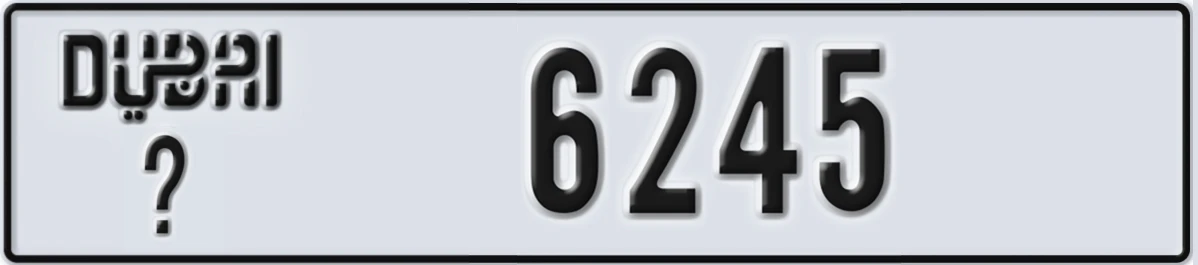 UAE License Plate Dubai @ 6245