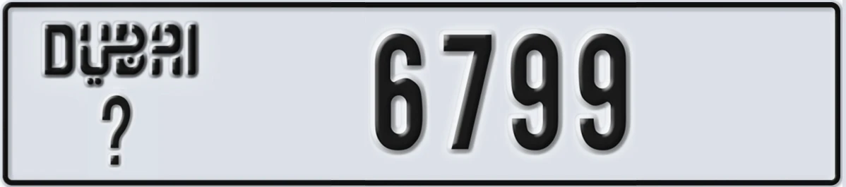UAE License Plate Dubai @ 6799