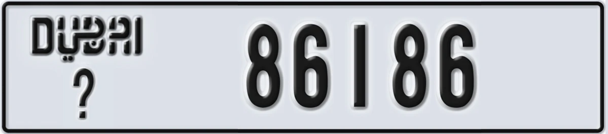 UAE License Plate Dubai @ 86186