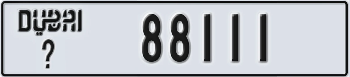 UAE License Plate Dubai @ 88111