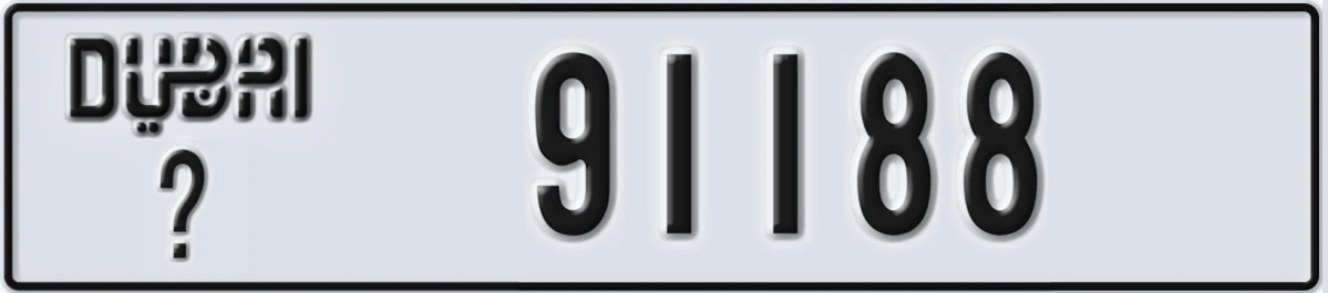 UAE License Plate Dubai @ 91188