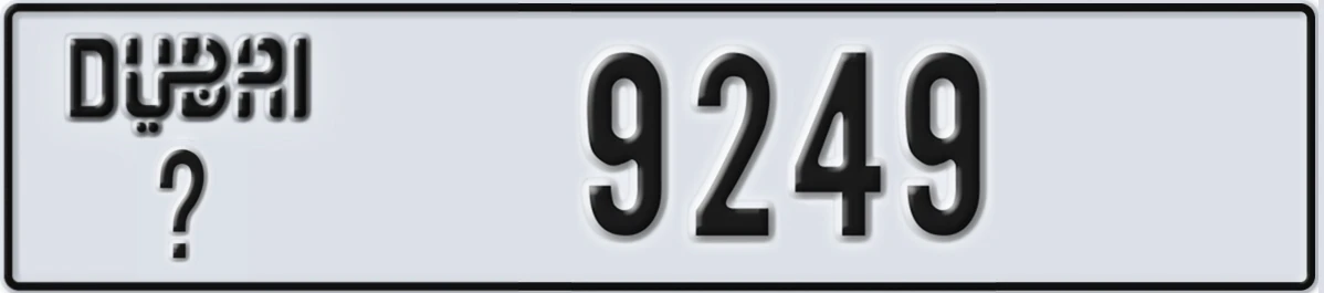 UAE License Plate Dubai @ 9249
