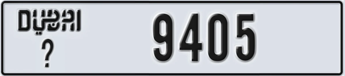 UAE License Plate Dubai @ 9405