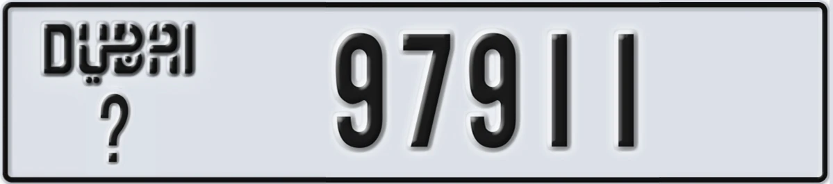 UAE License Plate Dubai @ 97911