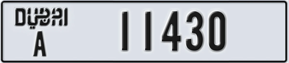 UAE License Plate Dubai A 11430