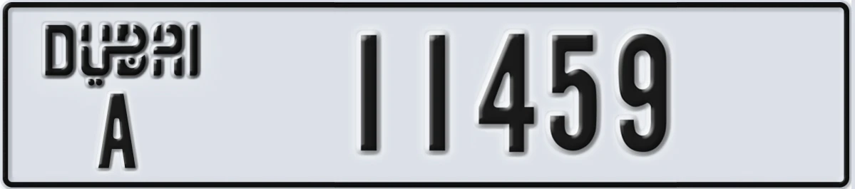 UAE License Plate Dubai A 11459