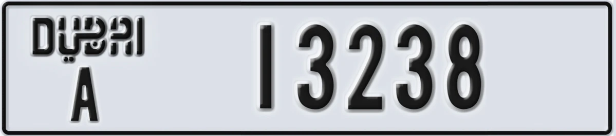 UAE License Plate Dubai A 13238