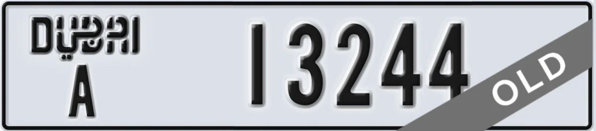 UAE License Plate Dubai A 13244
