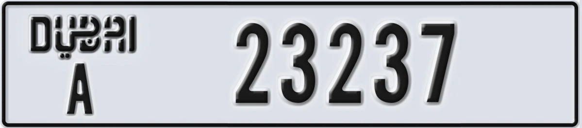 UAE License Plate Dubai A 23237