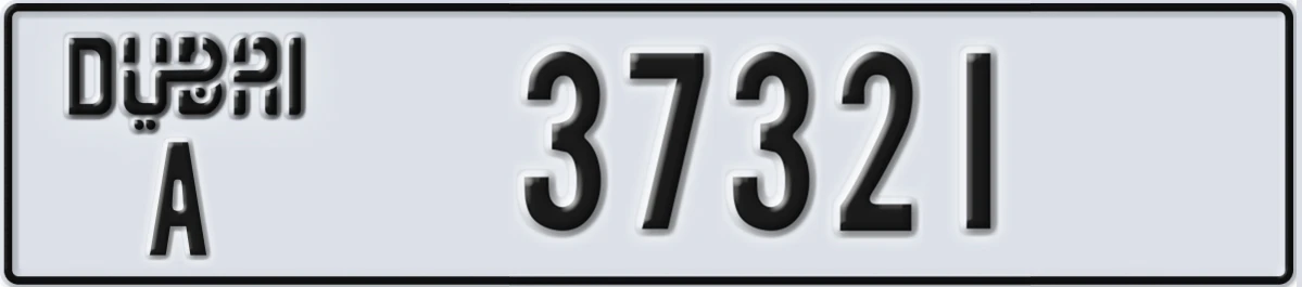 UAE License Plate Dubai A 37321