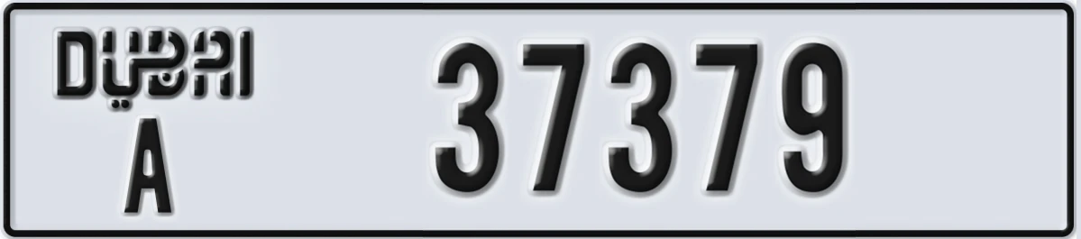 UAE License Plate Dubai A 37379