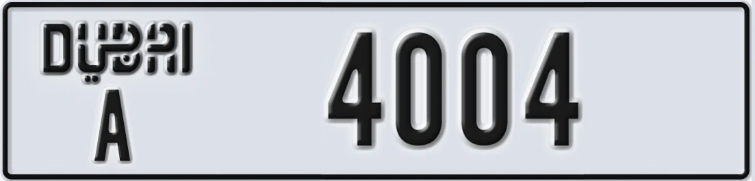 UAE License Plate Dubai A 40X04