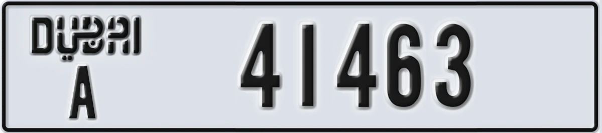 UAE License Plate Dubai A 41463