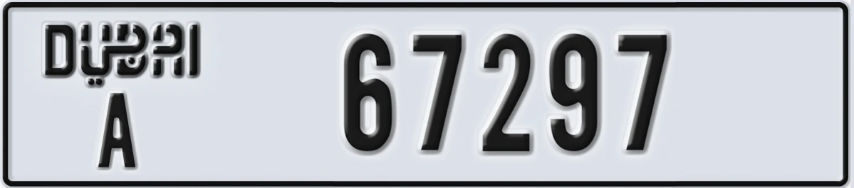 UAE License Plate Dubai A 67297