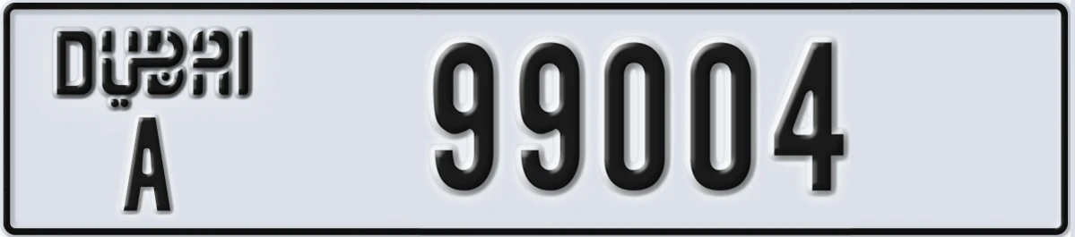 UAE License Plate Dubai A 99004