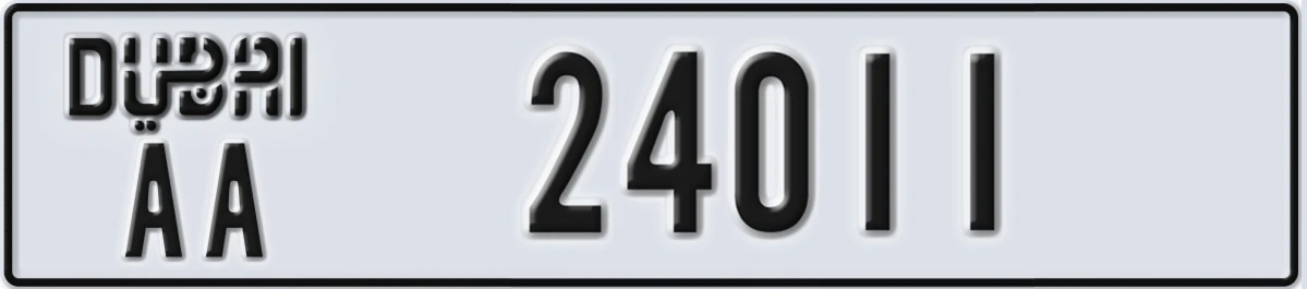 UAE License Plate Dubai AA 24011