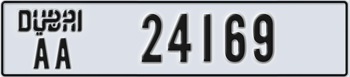 UAE License Plate Dubai AA 24169