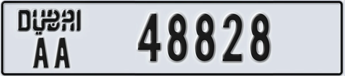 UAE License Plate Dubai AA 48828