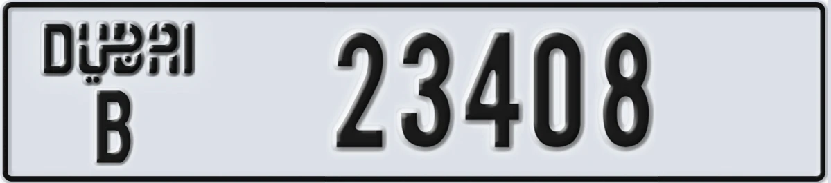 UAE License Plate Dubai B 23408