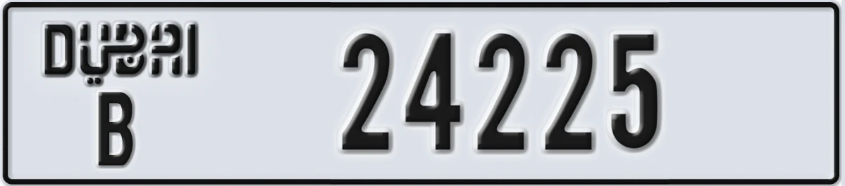 UAE License Plate Dubai B 24225