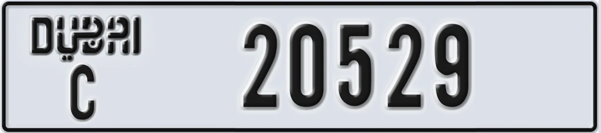 UAE License Plate Dubai C 20529