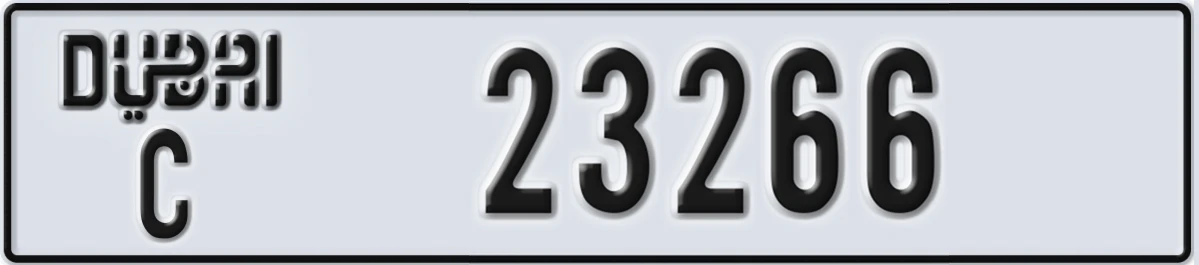 UAE License Plate Dubai C 23266