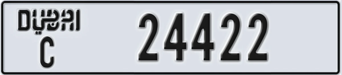 UAE License Plate Dubai C 24422