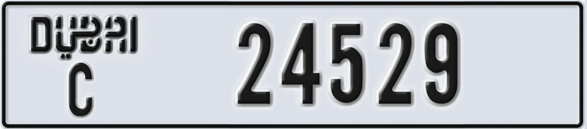 UAE License Plate Dubai C 24529