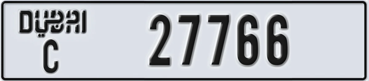 UAE License Plate Dubai C 27766