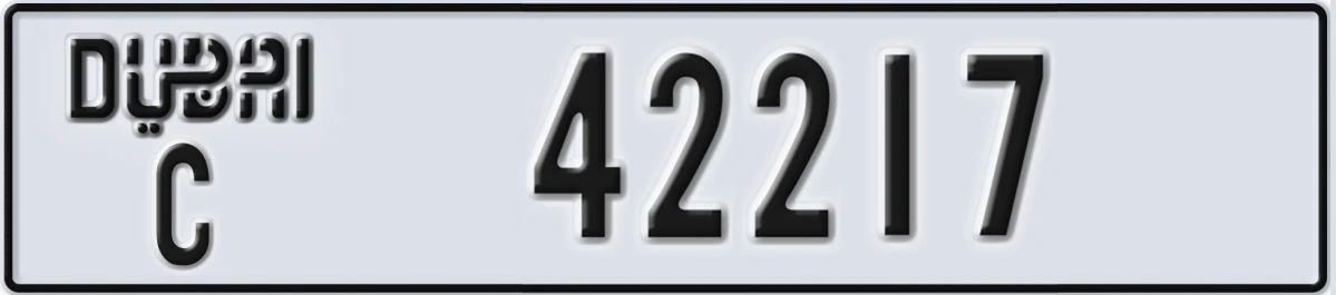 UAE License Plate Dubai C 42217