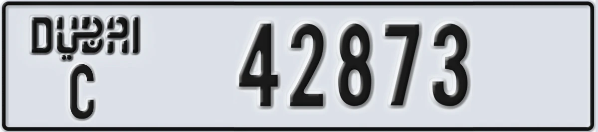 UAE License Plate Dubai C 42873